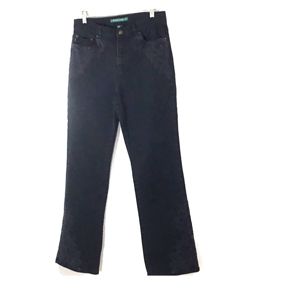 LAUREN Jeans Co Black High Waist Jeans Size 8 Vtg